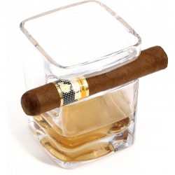 Viskio - romo taurė su laikikliu cigarams ADORINI