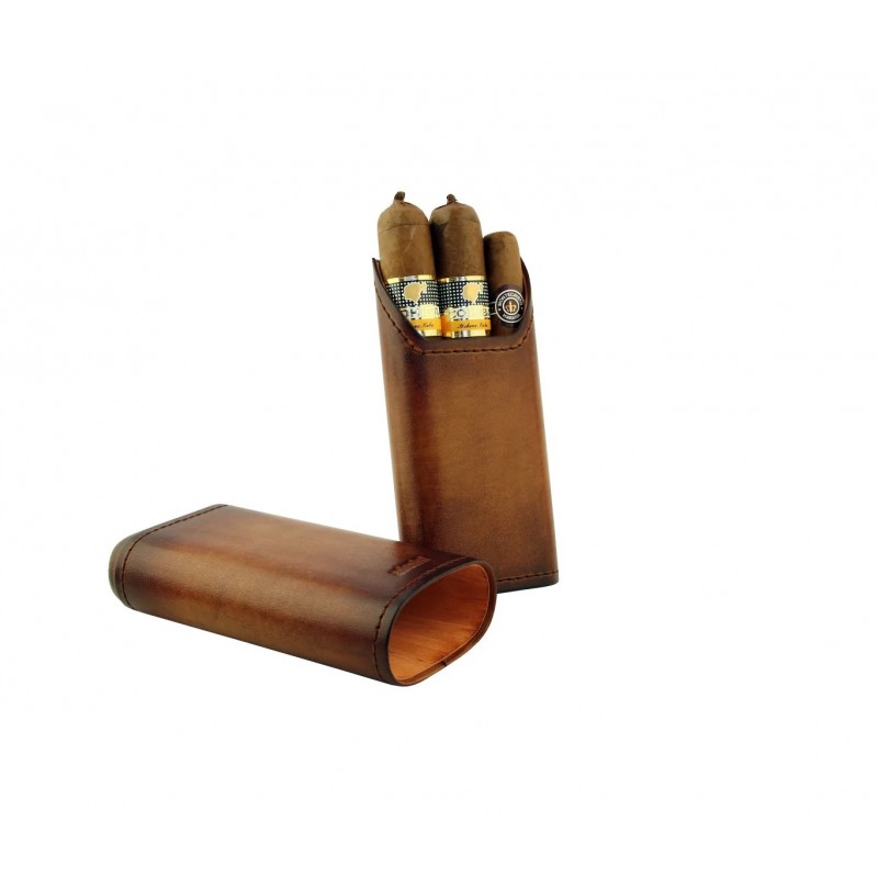 Dėklas "ADORINI Vintage" 2' cig., ruda sp., oda
