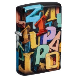 ZIPPO žiebtuvėlis Abstract Letters Design