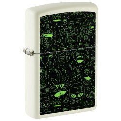 ZIPPO žiebtuvėlis Cannabis Doodle Design