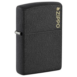 ZIPPO žiebtuvėlis Classic Black Crackle® Zippo Logo