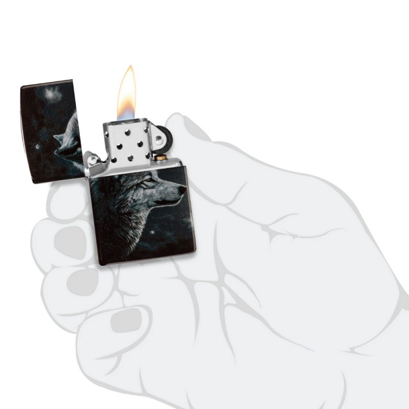 ZIPPO žiebtuvėlis, "Wolf Moon Design"