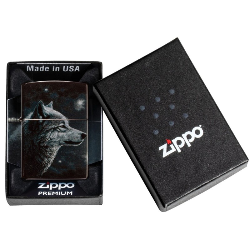 ZIPPO žiebtuvėlis, "Wolf Moon Design"