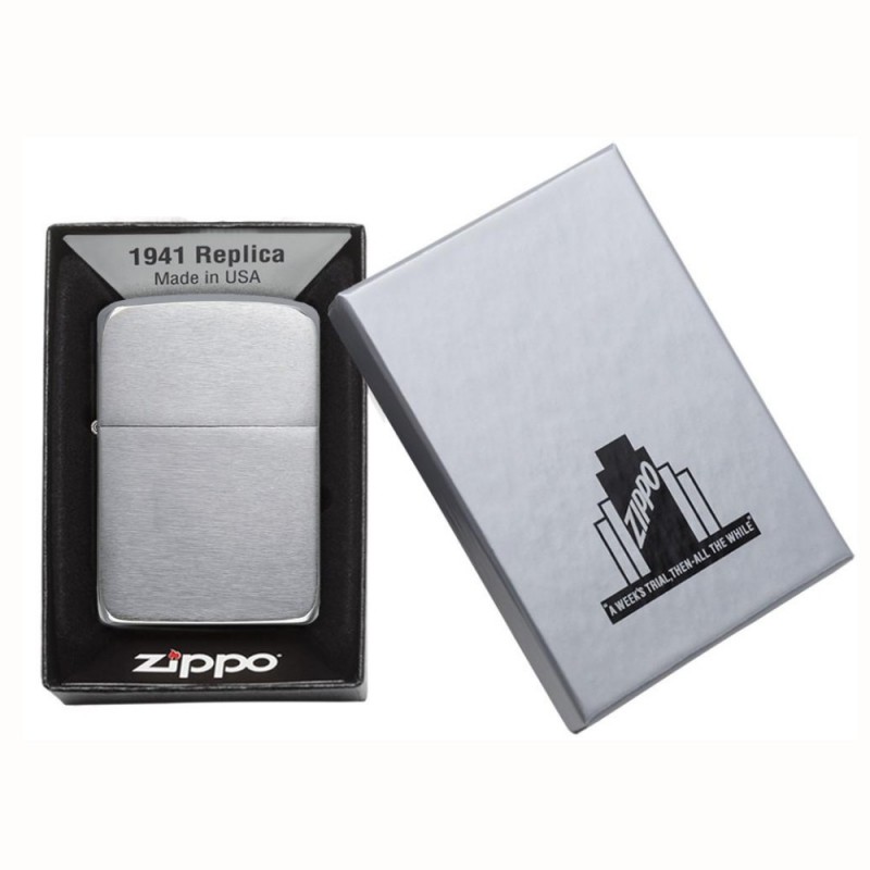 ZIPPO žiebtuvėlis 1941 Replica Brushed Chrome