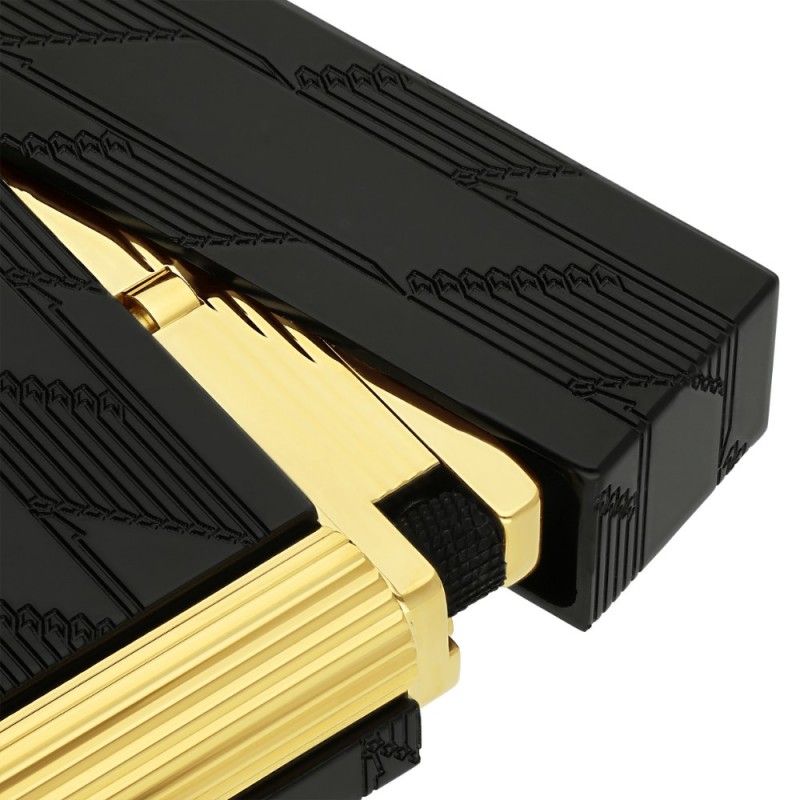 DUPONT Ligne2 Monogram, juodas su geltonos aukso apdaila