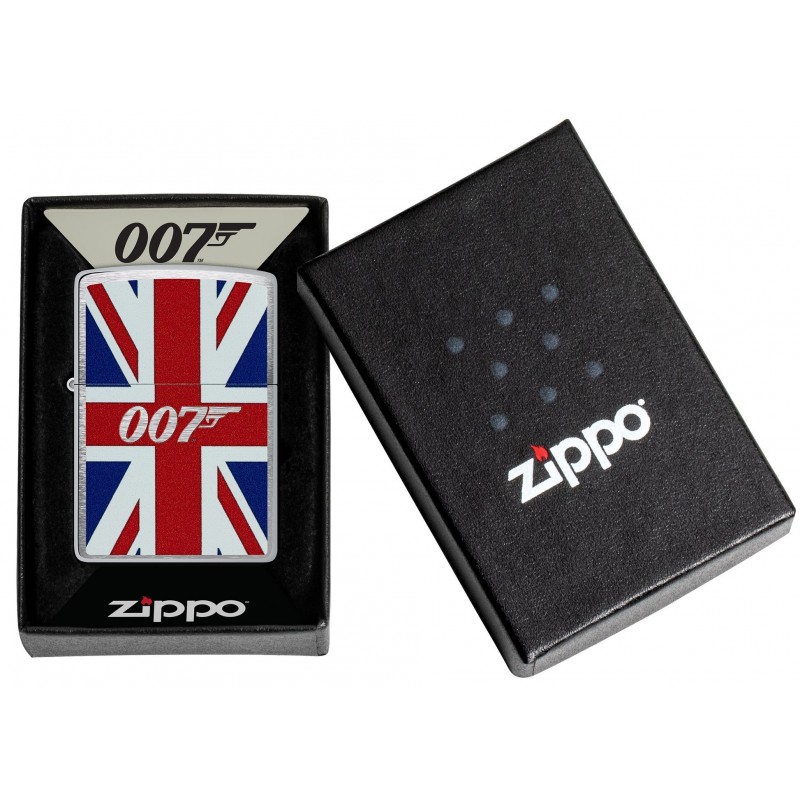 ZIPPO žiebtuvėlis James Bond® Union Jack Design