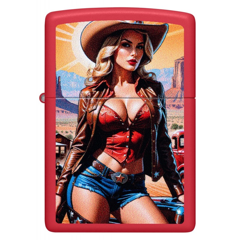 ZIPPO žiebtuvėlis Cowgirl Pinup Design