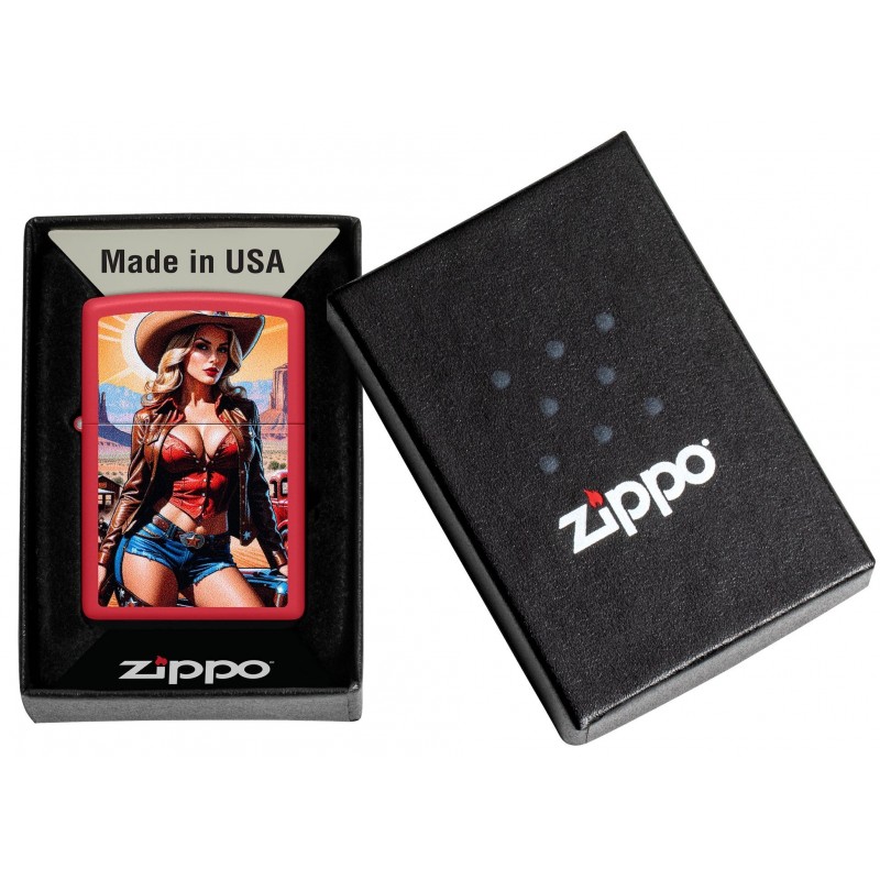 ZIPPO žiebtuvėlis Cowgirl Pinup Design
