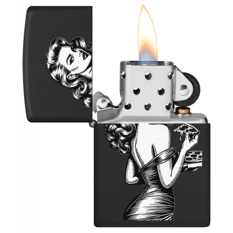 ZIPPO žiebtuvėlis Pinup Pizza Design