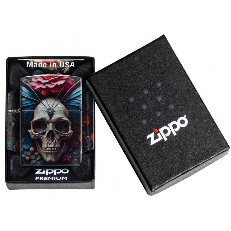 ZIPPO žiebtuvėlis Butterfly Skull Design