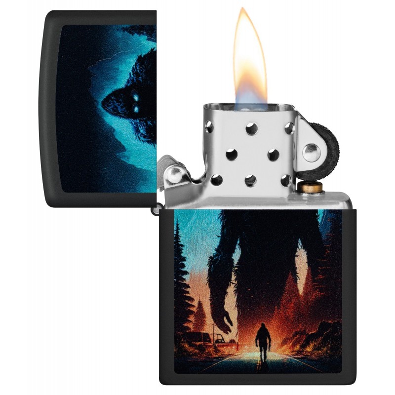 ZIPPO žiebtuvėlis Black Light Sasquatch Design