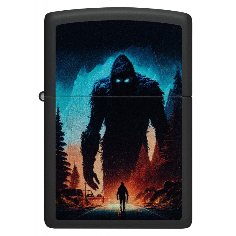ZIPPO žiebtuvėlis Black Light Sasquatch Design