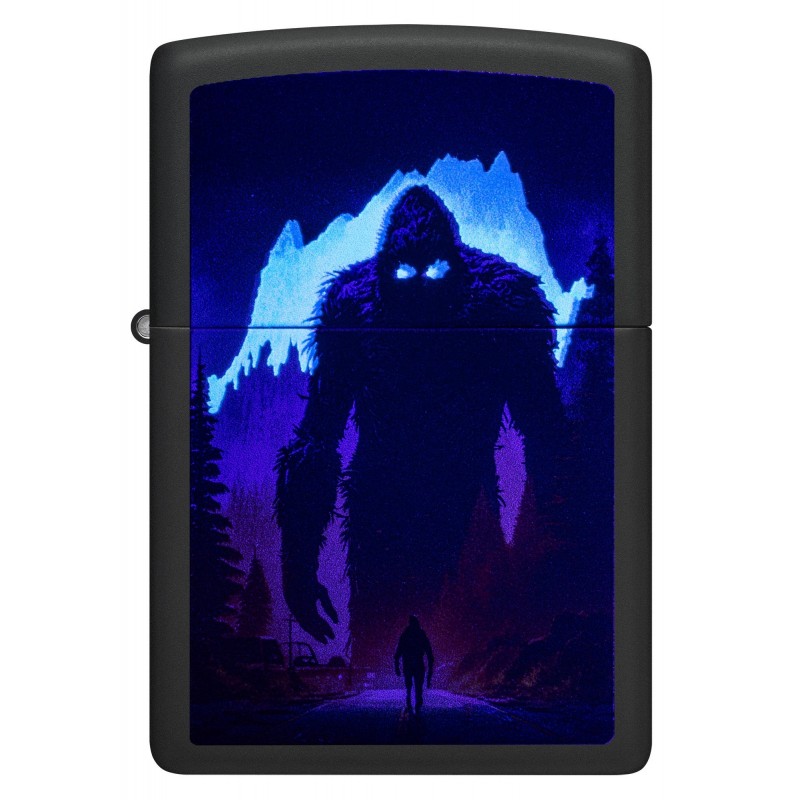 ZIPPO žiebtuvėlis Black Light Sasquatch Design