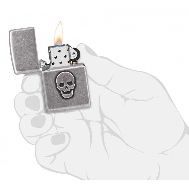 ZIPPO žiebtuvėlis Stamped Skull Design