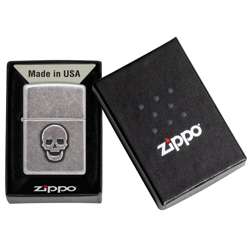 ZIPPO žiebtuvėlis Stamped Skull Design