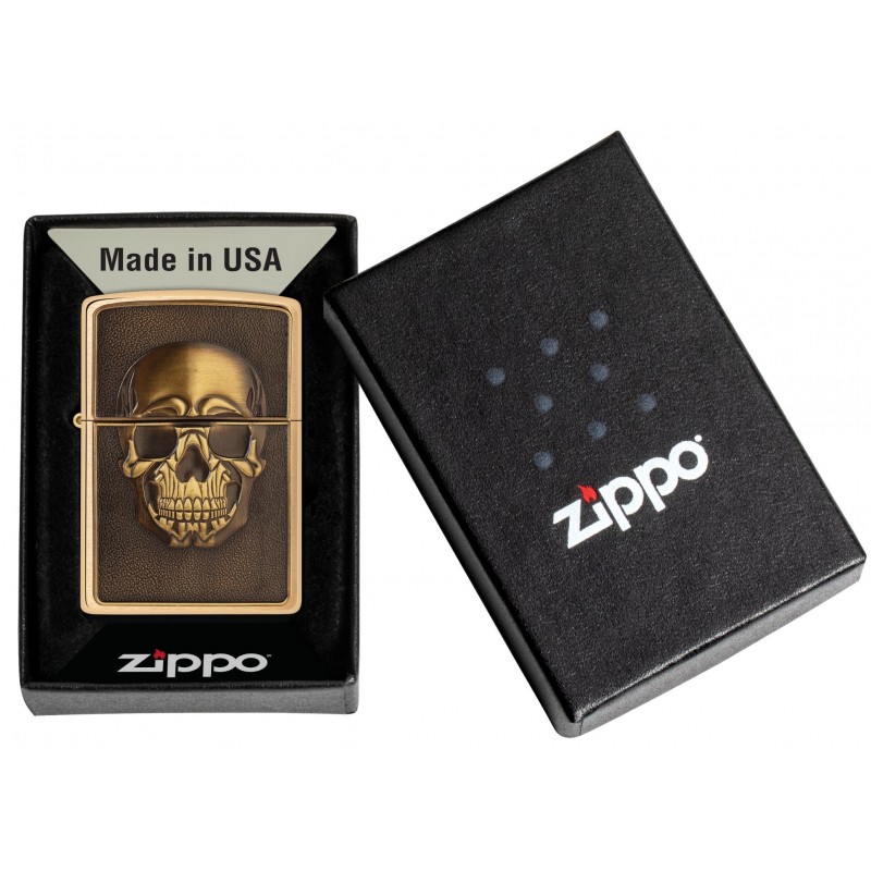 ZIPPO žiebtuvėlis Textured Skull Emblem
