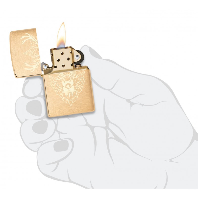 ZIPPO žiebtuvėlis Geometric Deer Design