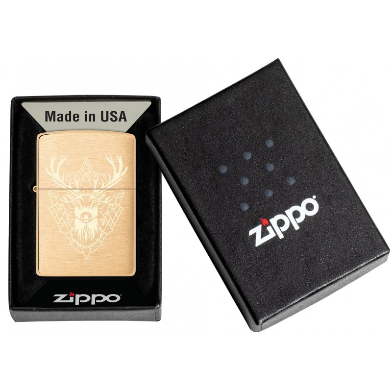 ZIPPO žiebtuvėlis Geometric Deer Design