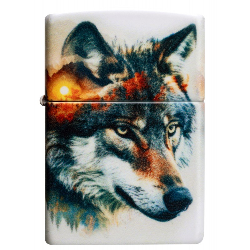 ZIPPO žiebtuvėlis Watercolor Wolf Design