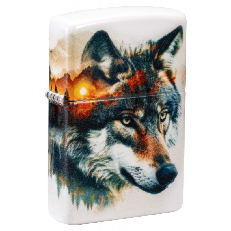 ZIPPO žiebtuvėlis Watercolor Wolf Design