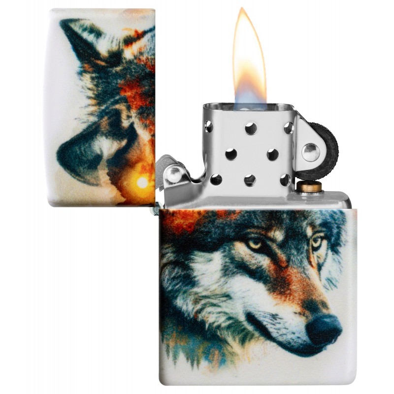 ZIPPO žiebtuvėlis Watercolor Wolf Design