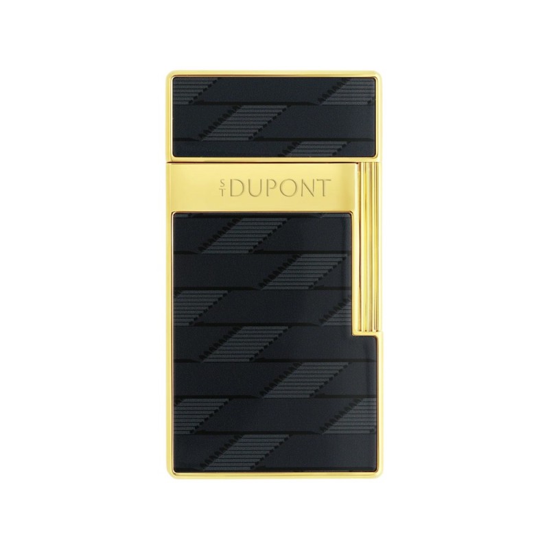 Žiebtuvėlis "S.T. DUPONT Biggy Monogramm" aukso/juoda spalva, Jet