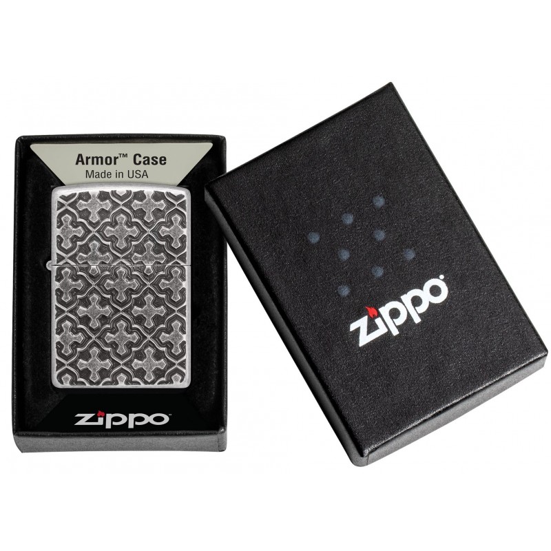 ZIPPO žiebtuvėlis Cross Pattern Design