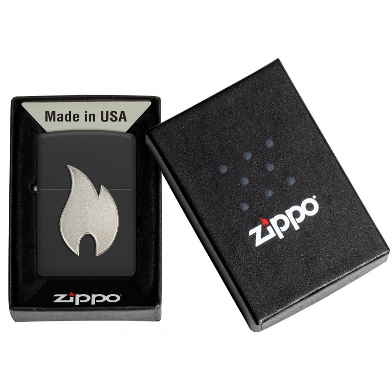 ZIPPO žiebtuvėlis Silver Flame Emblem