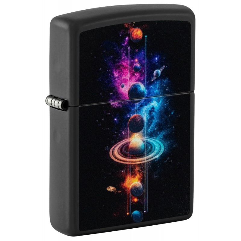 ZIPPO žiebtuvėlis Black Light Cosmos Design
