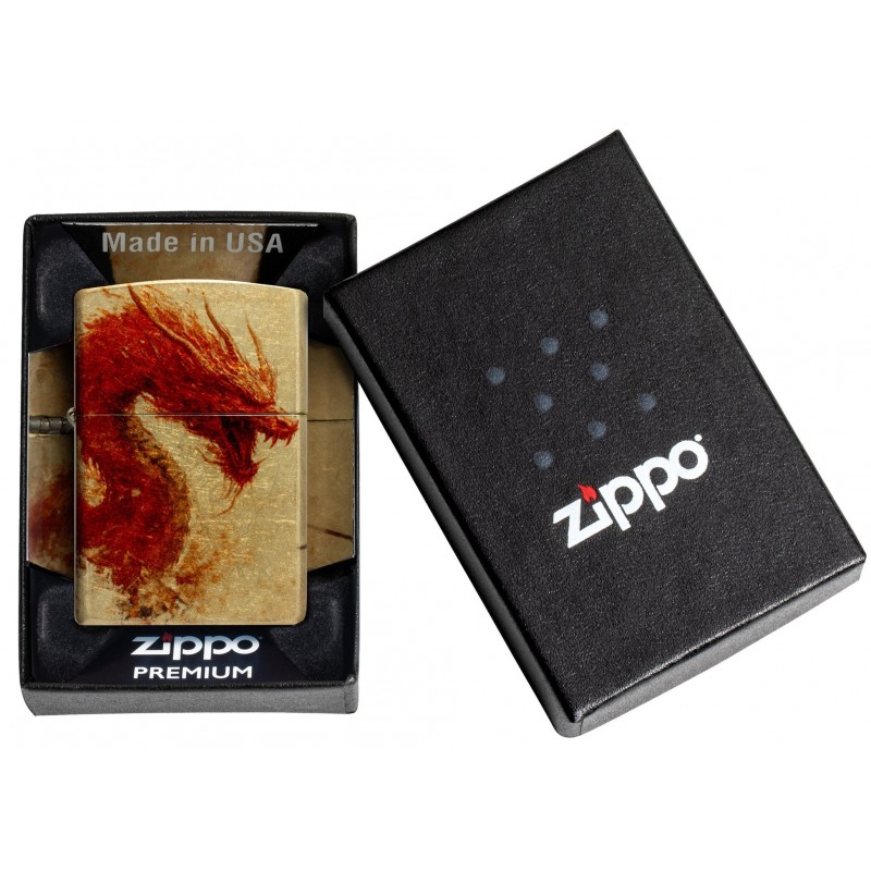ZIPPO žiebtuvėlis Dragon Samurai Design