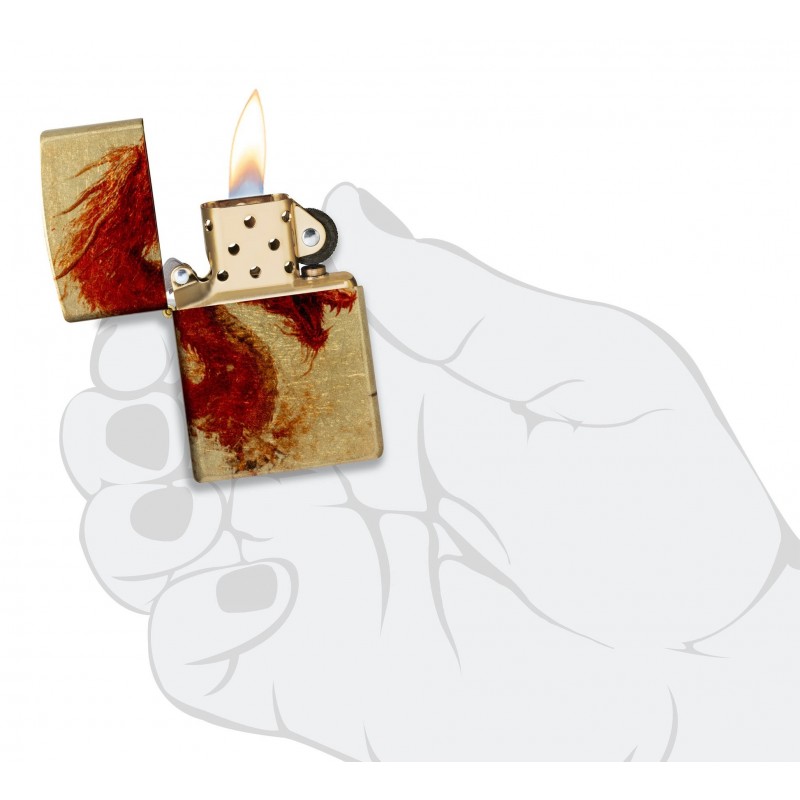 ZIPPO žiebtuvėlis Dragon Samurai Design