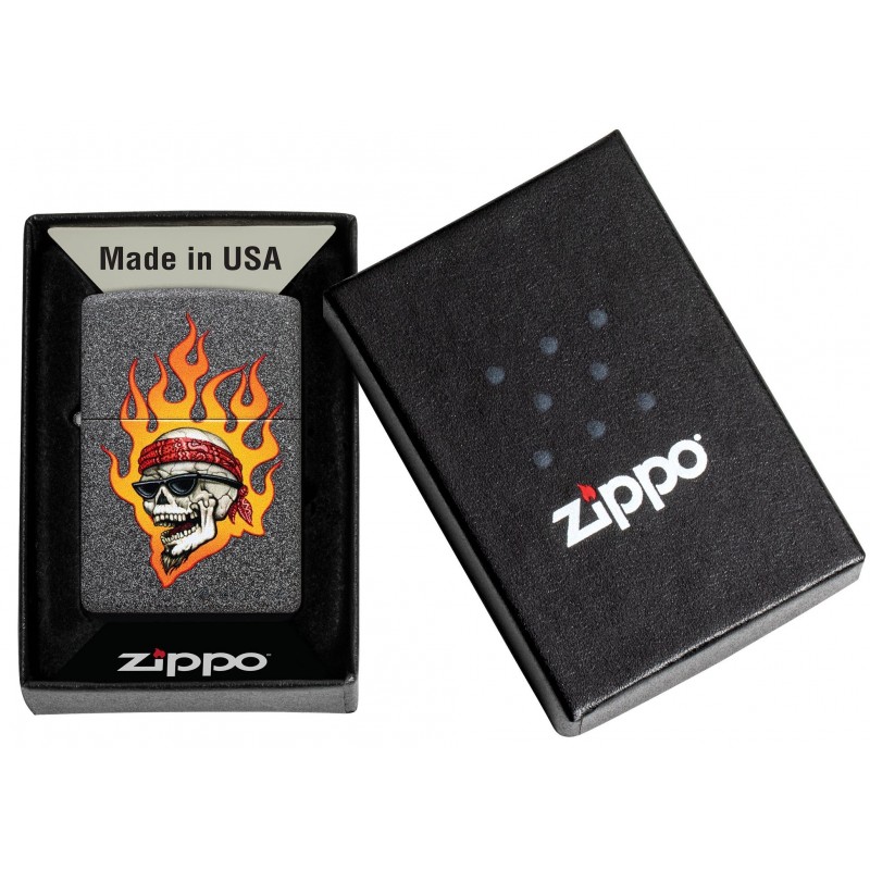 ZIPPO žiebtuvėlis Rietveld Flaming Skull
