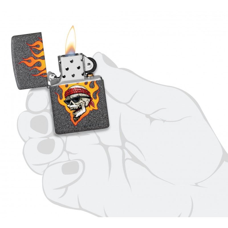 ZIPPO žiebtuvėlis Rietveld Flaming Skull