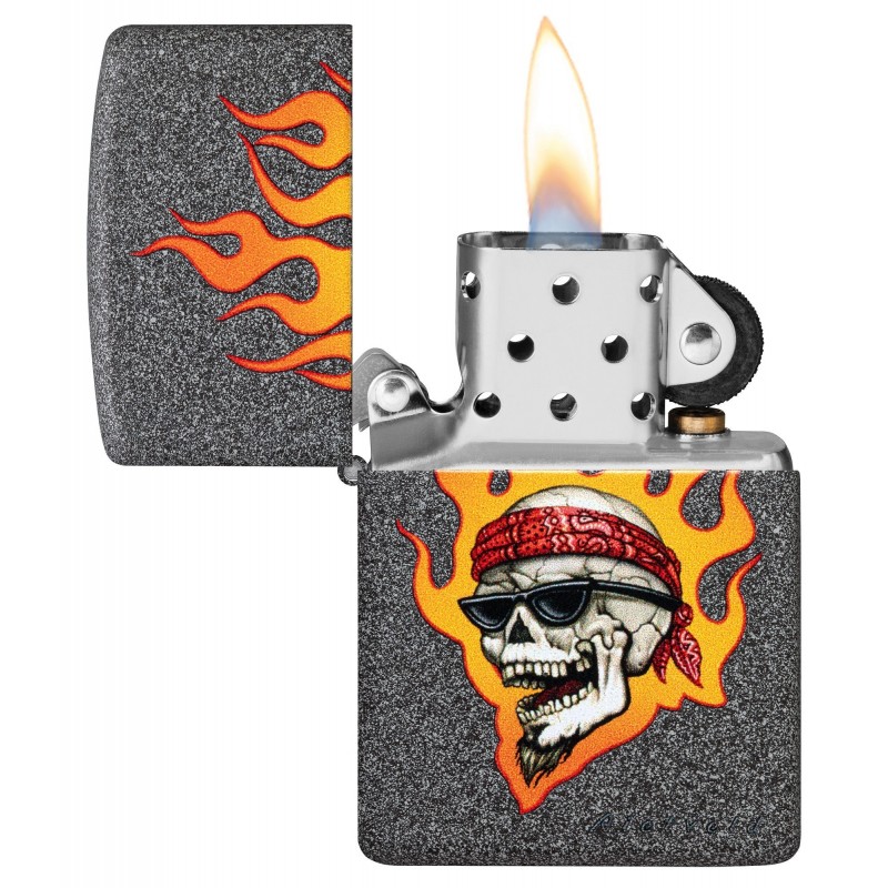ZIPPO žiebtuvėlis Rietveld Flaming Skull