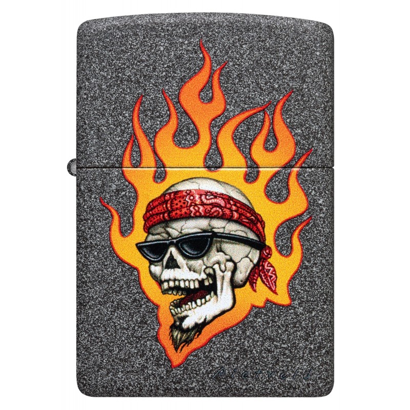ZIPPO žiebtuvėlis Rietveld Flaming Skull