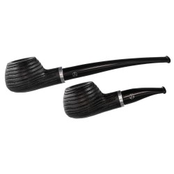 Pypkė "RATTRAY"s Butcher"s Boy 22" uosis, juoda sp., sand., 2x kandikliai