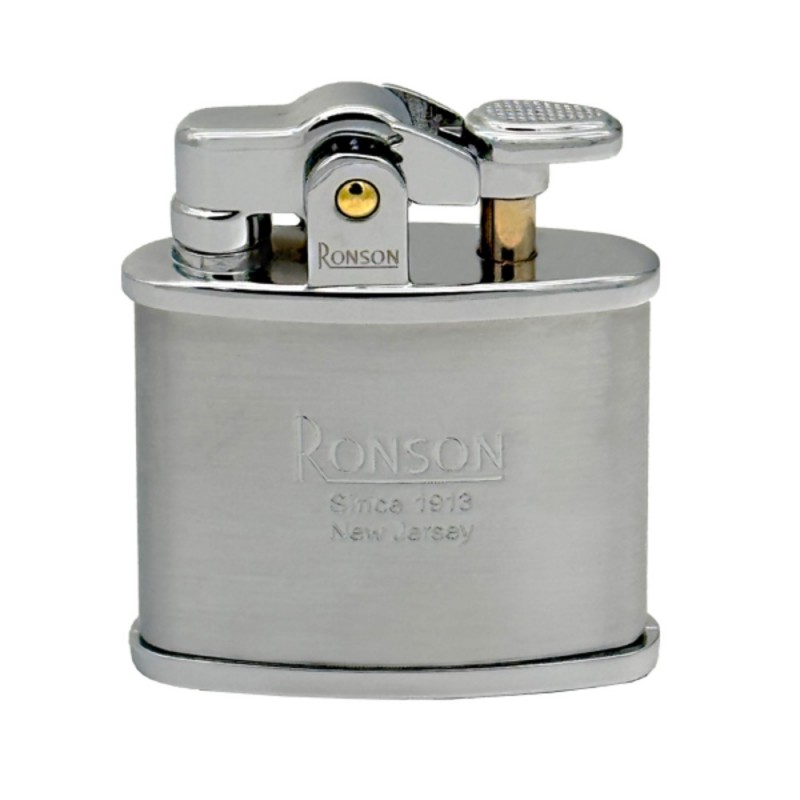 Rinkinys "RONSON Nostalgia", kuras, žiebtuvėlis, sidabro spalva