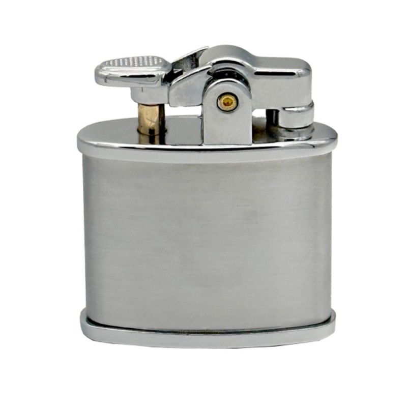 Rinkinys "RONSON Nostalgia", kuras, žiebtuvėlis, sidabro spalva