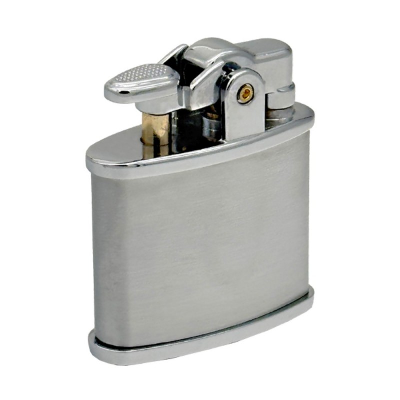 Rinkinys "RONSON Nostalgia", kuras, žiebtuvėlis, sidabro spalva