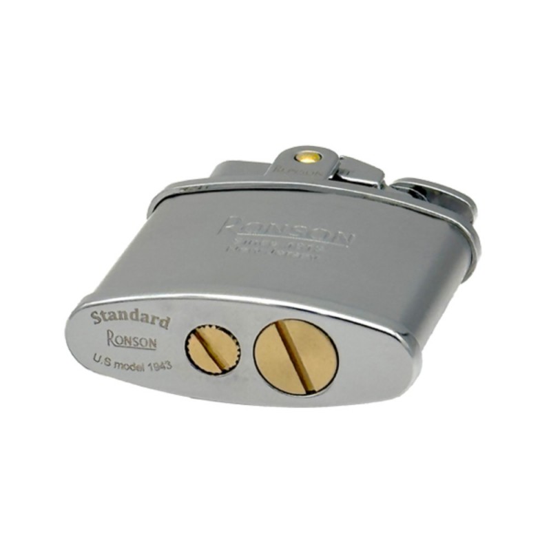 Rinkinys "RONSON Nostalgia", kuras, žiebtuvėlis, sidabro spalva