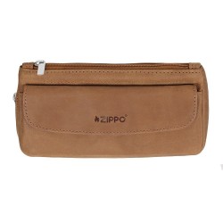 Dėklas pypkei "ZIPPO" 1', oda, ruda sp.