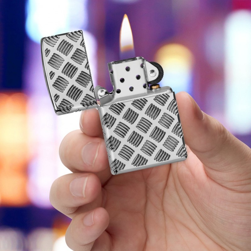 ZIPPO žiebtuvėlis Diamond Plate Design