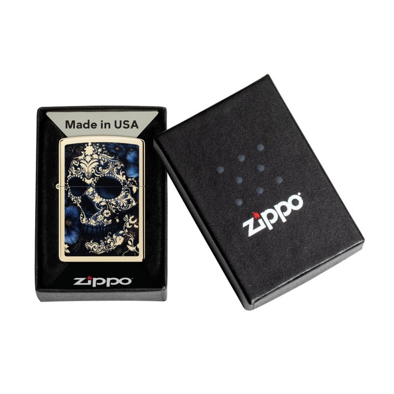 ZIPPO žiebtuvėlis Floral Skull