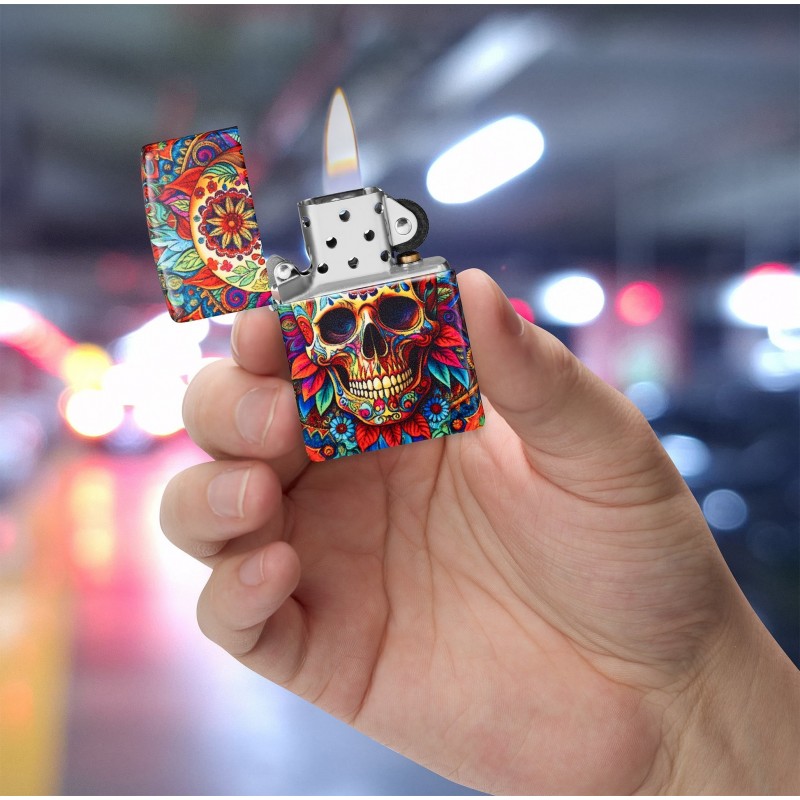 ZIPPO žiebtuvėlis Day of the Dead Skull