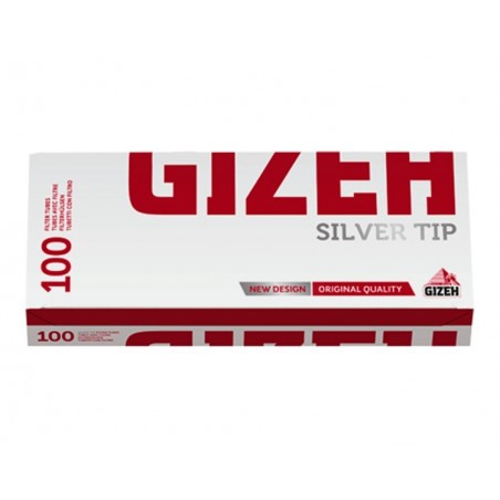 Tūbos cigaretėms Gizeh Silver Tip, 100 vnt.