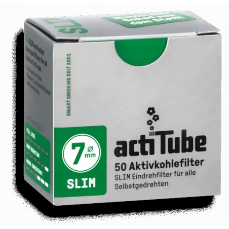 Filtrai cigaretėms actiTube Slim 7 mm, angl. 50/pak.