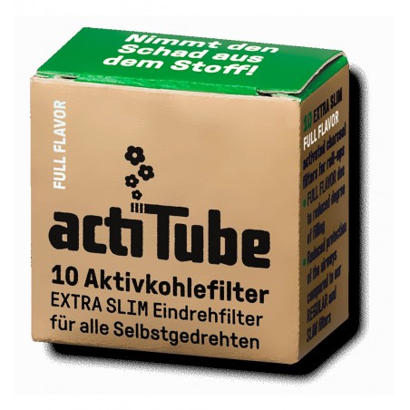 Filtrai cigaretėms actiTube Extra Slim 6 mm, angl. 10/pak.