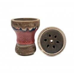 Taurelė kaljanui FUGO Red Lava keramikinė, glazūruota