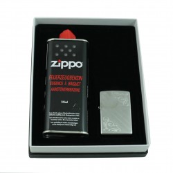 Rinkinys ZIPPO - žiebtuvėlis ir benzinas + akmenukai