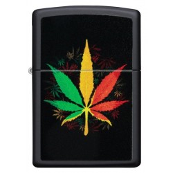ZIPPO žiebtuvėlis Rasta Cannabis Design